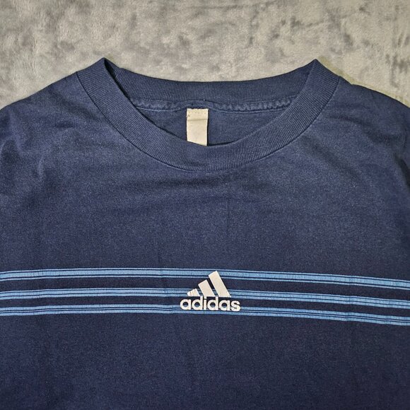Adidas Men's Center Logo T-Shirt Y2K Vibe NO TAG Fits like REGULAR MEDIUM - Picture 4 of 6